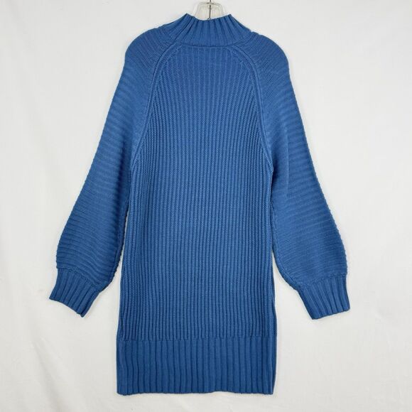 Women’s Knitted Dress Ladies Turtleneck Long Sleeve Mini Sweater Dress Size M/L - Picture 8 of 16